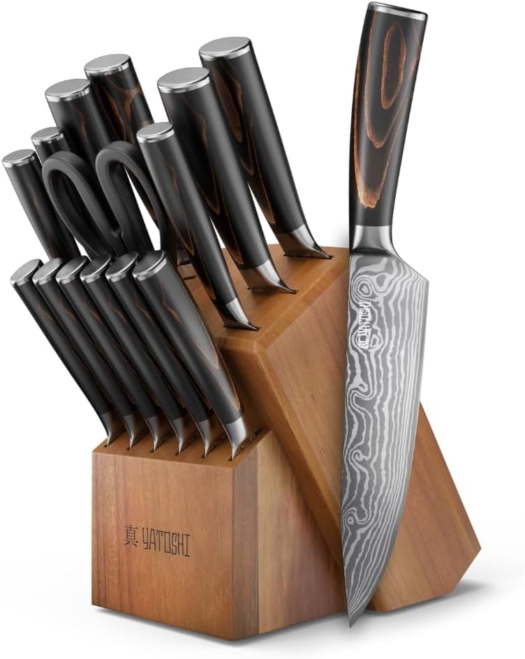 Best Kitchen Knife Set Yatoshi 15 Piece