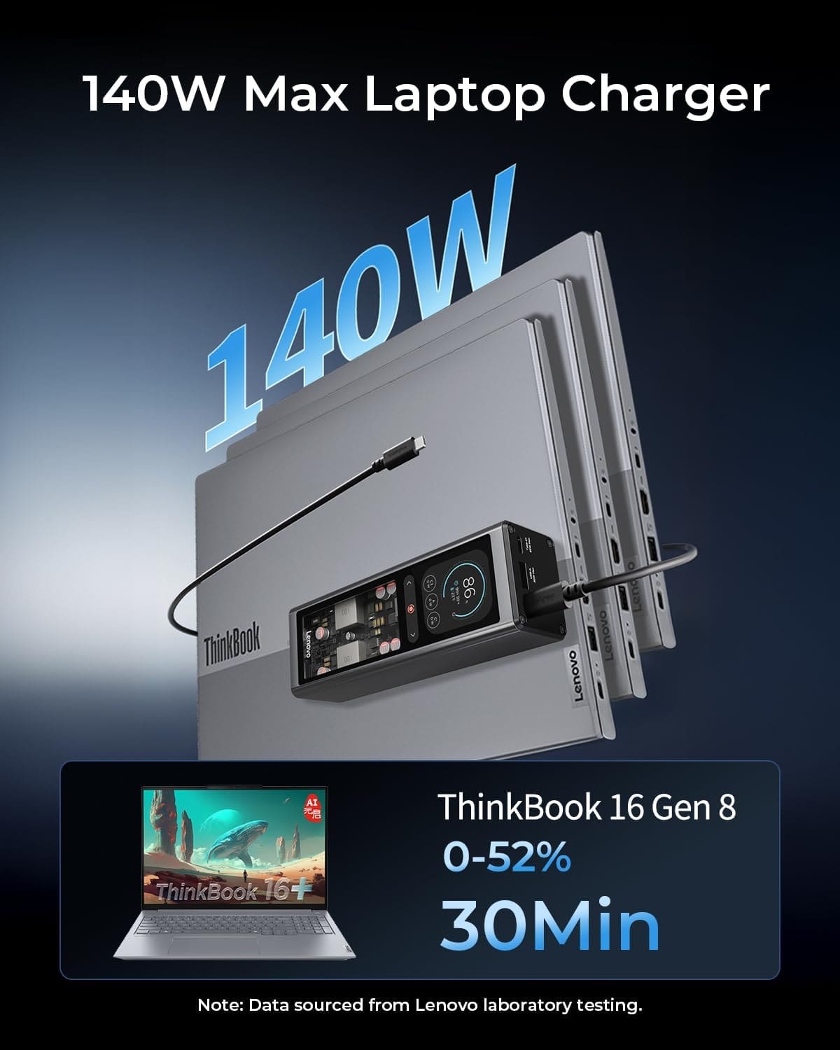 Lenovo Power Bank charging ThinkBook 14 laptop