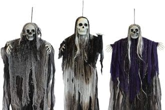 Outdoor Halloween decorations skeleton ghosts