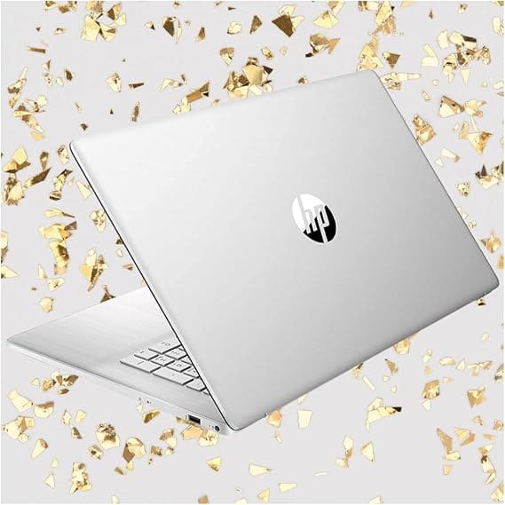 HP 17 Laptop Open View on Desk