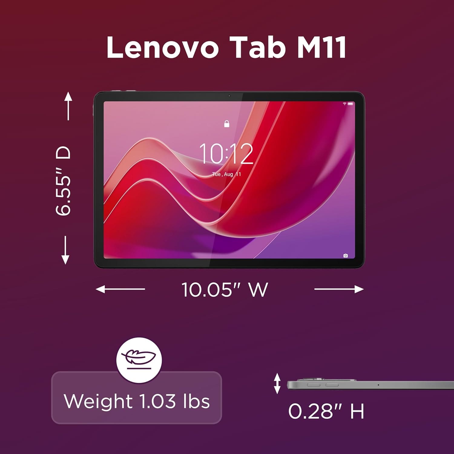 Lenovo Tab M11 with free folio case for protection