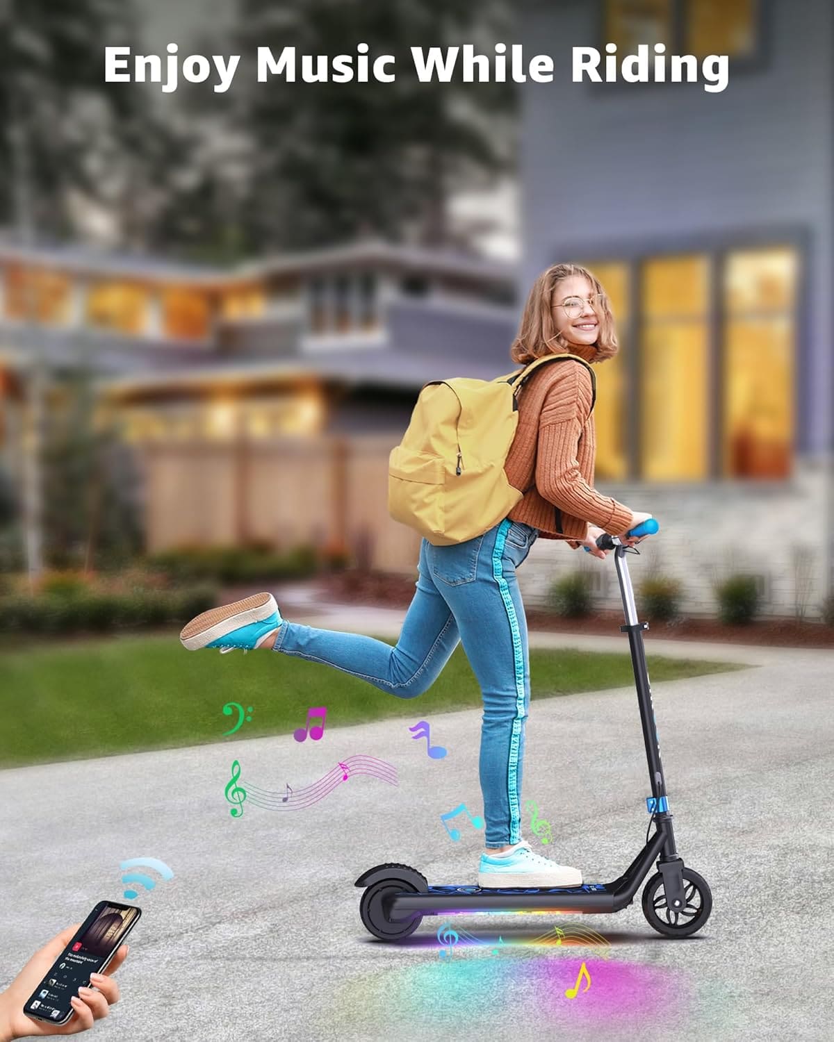 Lightweight Kids Electric Scooter with LED Display