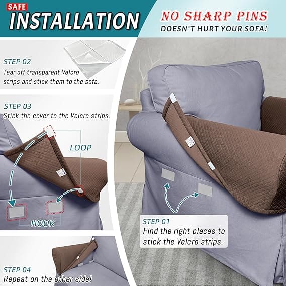 Stretchable Sofa Armrest Covers for Chairs and Couches
