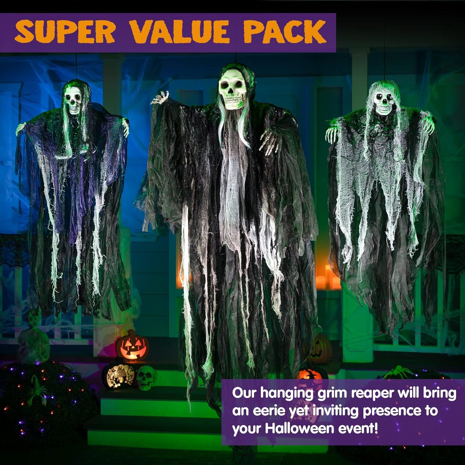 Halloween outdoor decorations 3 pack ghosts