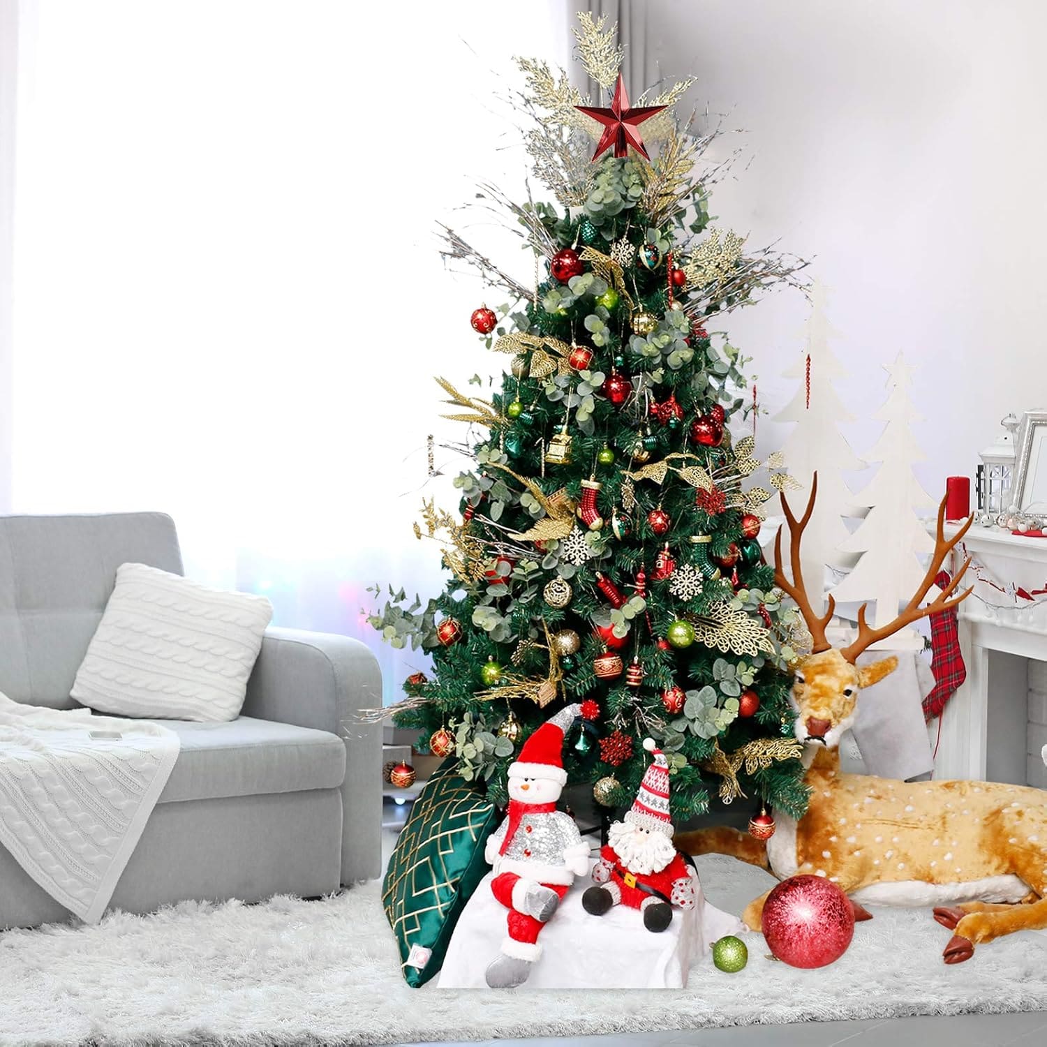 Folk art style ornaments from Christmas ornaments bulk pack