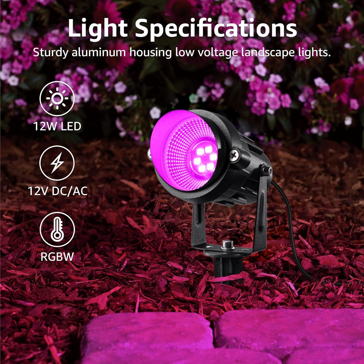 RGBW multicolor landscape lights for Christmas
