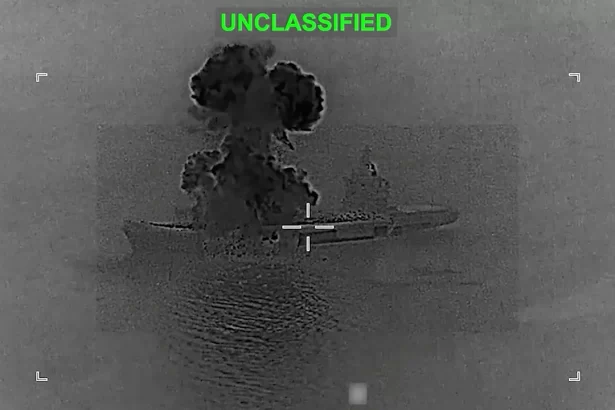us drone strike sinks iranian ship