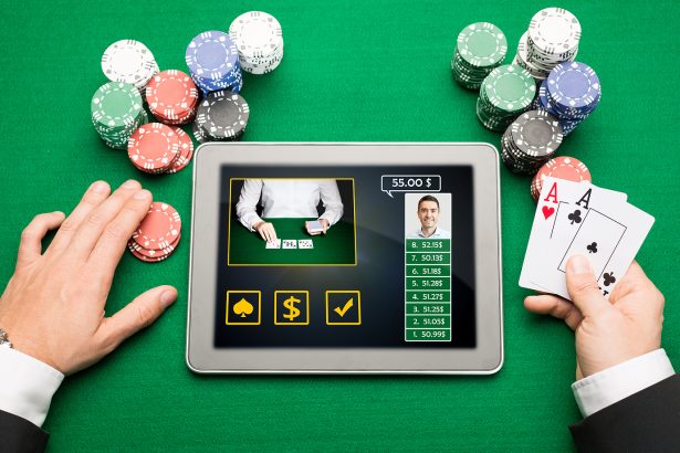 BigStock Online Gambling Table w Tablet