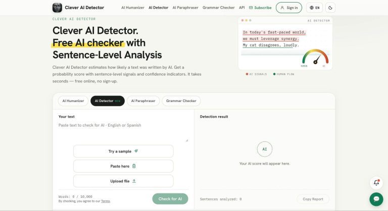 Check Tools Before Using Clever AI Detector Review 2026: Free AI Checker Tested